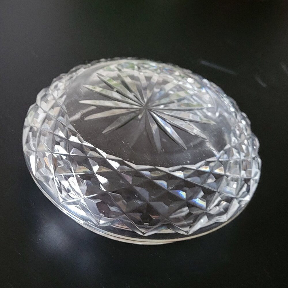 WATERFORD βοΈ CRYSTAL Powder Jar π Large & Rare ! - Picture 9 of 12